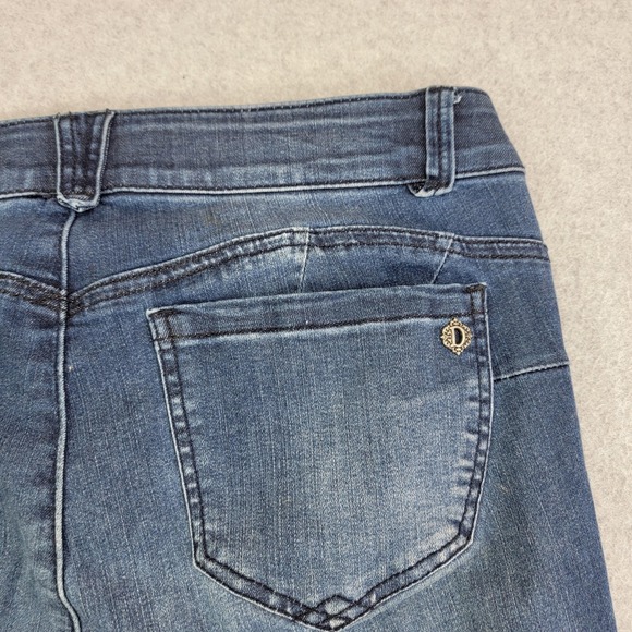 Democracy Ab-Solution Jeans Womens 10 Blue High Rise Skinny Distressed Stretch - Picture 8 of 14